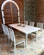 Set Meja Makan Minimalis Duco Putih YMJ-SKM 223 - Image 3