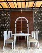 Set Meja Makan Minimalis Duco Putih YMJ-SKM 223 - Image 2