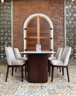 Set Meja Makan Top Marmer Minimalis Jati Jepara YMJ-SKM 221 - Image 3