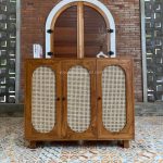 Buffet Modern Minimalis Kayu Jati Kombinasi Rotan YMJ-BFT 147 - Image 2