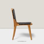 Kursi Cafe Minimalis Kayu Jati Kombinasi Kulit Sintetis YMJ KC 68 - Image 4