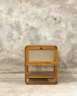 Nakas Kayu Jati Kombinasi Rotan Model Minimalis Modern YMJ-NKS 66 - Image 2