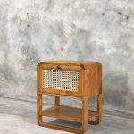Nakas Kayu Jati Kombinasi Rotan Model Minimalis Modern YMJ-NKS 66