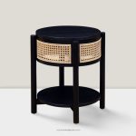 Nakas Kayu Jati Kombinasi Rotan Model Minimalis Modern YMJ-NKS 68 - Image 2