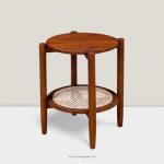 Nakas Kayu Jati Kombinasi Rotan Model Minimalis Modern YMJ-NKS 69