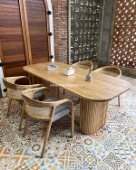 Set Meja Makan Minimalis 4 Kursi Kayu Jati YMJ-SKM 224