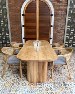 Set Meja Makan Minimalis 4 Kursi Kayu Jati YMJ-SKM 224 - Image 2