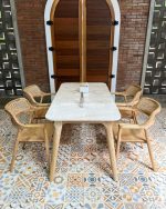 Set Meja Makan Minimalis 4 Kursi Kayu Jati YMJ-SKM 225 - Image 3