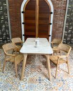 Set Meja Makan Minimalis 4 Kursi Kayu Jati YMJ-SKM 225 - Image 2