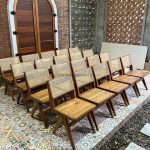 Furniture Kursi Cafe Minimalis Kayu Jati Kombinasi Rotan YMJ KC 73