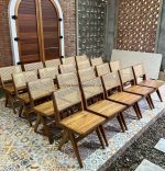 Furniture Kursi Cafe Minimalis Kayu Jati Kombinasi Rotan YMJ KC 73