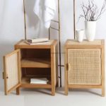 Nakas Kayu Jati Kombinasi Rotan Model Minimalis Modern YMJ-NKS 75 - Image 2
