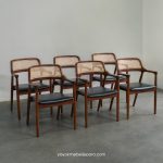 Furniture Kursi Cafe Minimalis Kayu Jati Kombinasi Rotan YMJ KC 74