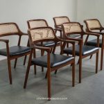 Furniture Kursi Cafe Minimalis Kayu Jati Kombinasi Rotan YMJ KC 74 - Image 2