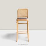 Kursi Bar Kayu Kombinasi Rotan Minimalis YMJ KBR 78