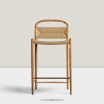 Kursi Bar Kayu Kombinasi Rotan Minimalis YMJ KBR 79 - Image 2