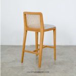 Kursi Bar Kayu Kombinasi Rotan Minimalis YMJ KBR 80 - Image 3