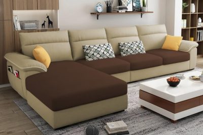 sofa warna coklat cream,