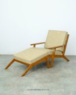 Furniture Kursi Malas Minimalis Kayu Jati Kombinasi Ottoman YMJ-KS 26