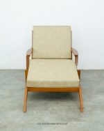 Furniture Kursi Malas Minimalis Kayu Jati Kombinasi Ottoman YMJ-KS 26 - Image 2