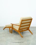 Furniture Kursi Malas Minimalis Kayu Jati Kombinasi Ottoman YMJ-KS 26 - Image 3