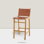 Kursi Bar Kayu Kombinasi Kulit Sintetis YMJ KBR 81