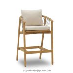 Kursi Bar Kayu Kombinasi Kulit Sintetis YMJ KBR 82