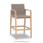 Kursi Bar Kayu Kombinasi Kulit Sintetis YMJ KBR 83