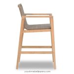 Kursi Bar Kayu Kombinasi Kulit Sintetis YMJ KBR 83 - Image 3