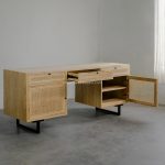 Set Meja Kerja Kayu Jati Minimalis Modern YMJ-MJK 23 - Image 2