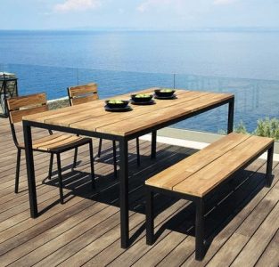 kursi kayu cafe sederhana