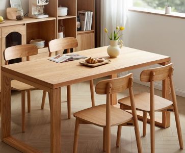 meja kursi kayu cafe