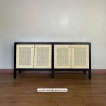 Buffet Modern Minimalis Kayu Jati Kombinasi Rotan YMJ-BFT 149