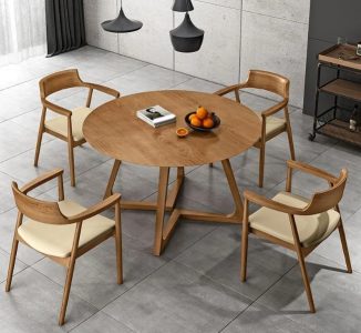 meja kursi cafe minimalis kayu