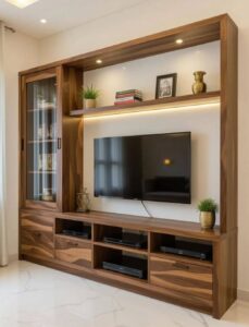 Kabinet televisi kayu elegan